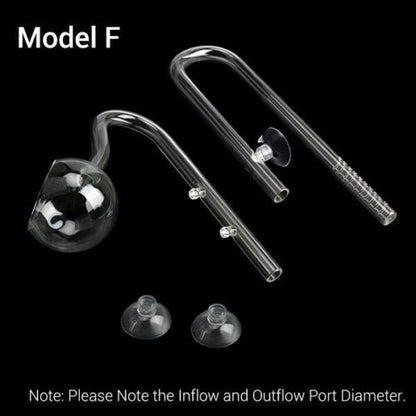 Skimmer Glass Lily Pipe Spin Surface Inflow Outflow 13/17mm Aquarium Water Tank
