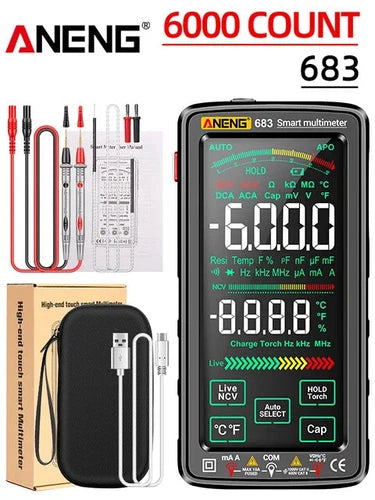 ANENG High-end Touch Smart Multimeter 6000 Counts Multimetro Test Rechargeable