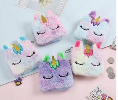 Children's Pack Unicorn Fanny Girls Waist Bag Plush Toy Belt Color Cartoon Purse