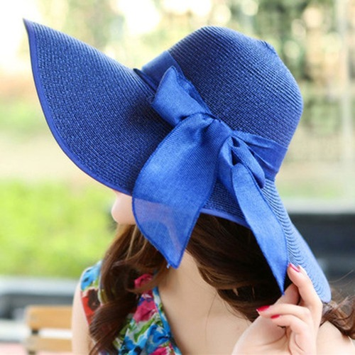 Beach Grass Hat Women Beach Summer Sun Hat Sun Holiday Sun Hat with Wide Brim