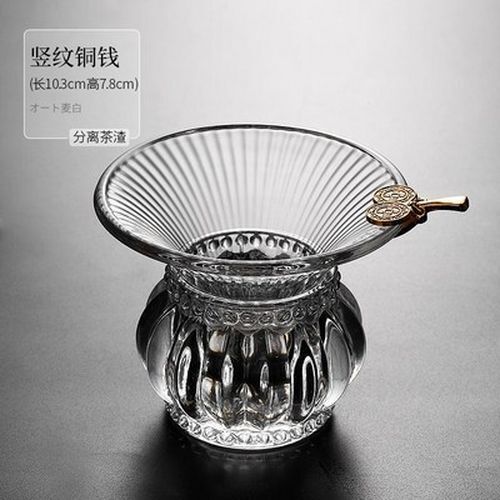 Tea Strainer Cup Thickened Glass Transparent Heat-Resistant Home Filter Infusers