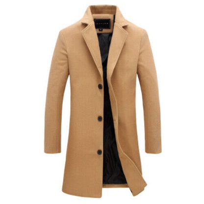 Men Jackets Men Slim Fits Coats Business Mens Long Winter Outwears