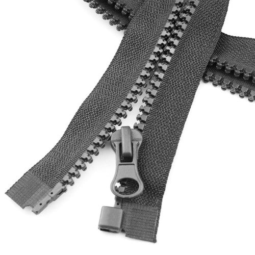 5Pcs Chunky Zip Open End Separating Zipper for Sewing Jacket Coats Plastic Teeth