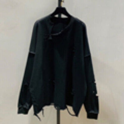 2023 New Fashion Hollow Out Sweatshirt For Women Round Neck Long Sleeve