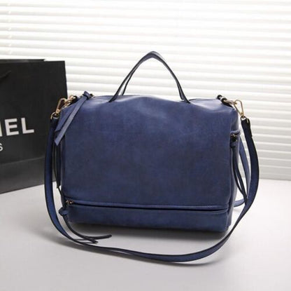 Luxury Shoulder Bag Leather Vintage Messenger Motorcycle Bag Handbag 33*13*23 CM