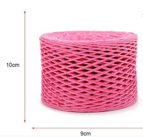 200M 2mm Raffia Paper Cord StrawRope Yarn DIY Crochet Summer Beach Hat Bag Craft