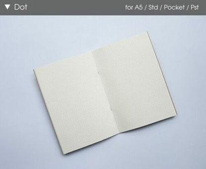 Kraft Paper Notebook Filler Paper Inserts Blank Dot Grid Notepad Diary Journal