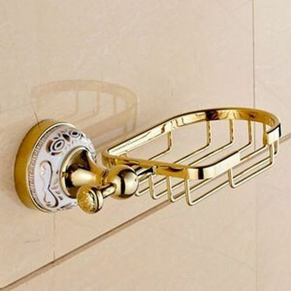 Luxury Towel Racks Stainless Steel Ceramic Wall Mounted Bathroom Accessories Set