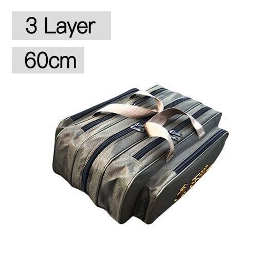 Portable 2/3 Layer Men's Fishing Bag Fish Rod Oxford Fishing Pole Tools Outdoor