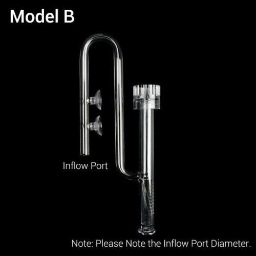 Skimmer Glass Lily Pipe Spin Surface Inflow Outflow 13/17mm Aquarium Water Tank