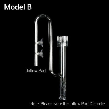 Skimmer Glass Lily Pipe Spin Surface Inflow Outflow 13/17mm Aquarium Water Tank