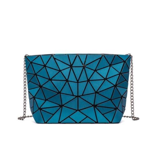 Chain Shoulder Bag Geometric Messenger Plain Folding Crossbody Purse Clutch Bag