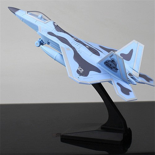 1:100 Aviation Aircraft Model F-22 Alloy Fighter Aircraft Sound Light Military