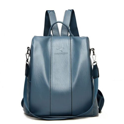 Anti-theft Genuine Leather Backpack Vintage Shoulder Bag Travelling School Purse