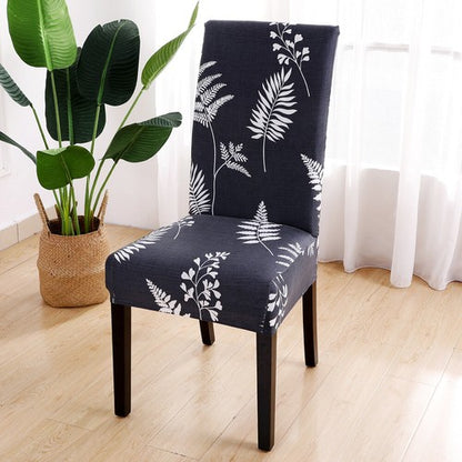 1/4/6pcs Stretch Spandex Dining Room Printed Chair Covers Slipcovers Home Decor