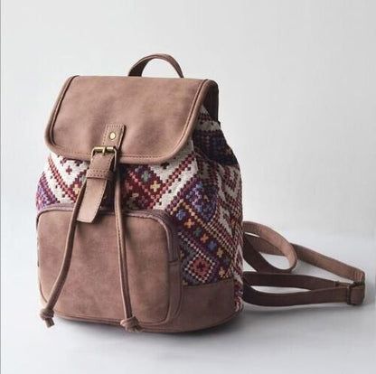 Women Printing Backpack Canvas School Bags Shoulder Travel Rucksack 25*29*14 CM
