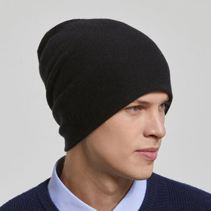 Men's Wool Cashmere Beanie Warm Soft Slouchy Beanies Wool Cap Hat