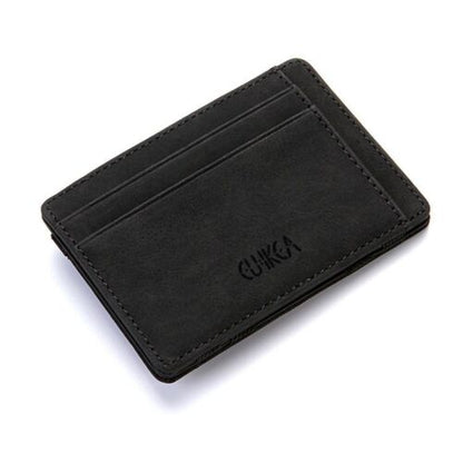 Mini Small Magic Wallets Zipper Coin Purse Pouch Ultra Thin Synthetic Leather