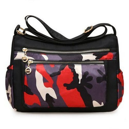 Shoulder Bag Rural Style Printing Leisure Travelling Bag Waterproof Oxford Purse