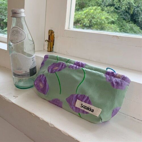 Travel Cosmetic Bag Beauty Storage Woman Makeup Bag Flower Print Cosmetic Case