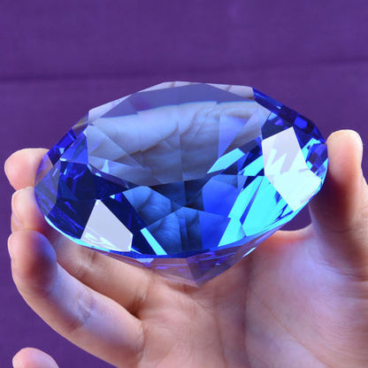 New 80mm Crystal Diamond Paperweight Solid Color Wedding Gifts 3.15" W
