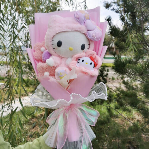 Flower Bouquet Melody Kuromi Kitty Sanrio Plush Valentines & Anniversary Wed