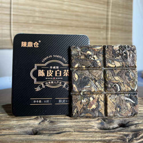 30g Tangerine White Tea Brick Orange Peel Gongmei Old Tree White Tea Iron Box