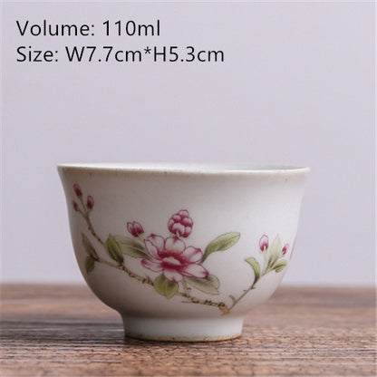 Antique Tea Cup Ruyao Kungfu Cup Of Tea Handpainted Master Cup Crackle Glaze New