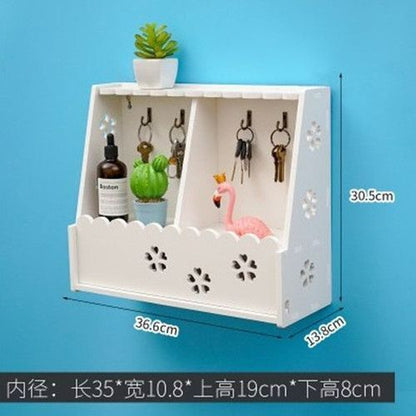 Key Holder Wood Box Organizer Mini Cabinet Frame Hanging Living Room Decorations