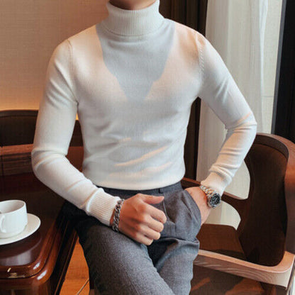 Men Winter Sweater Pullover Knitwear Turtleneck Men Knitwear Shirt