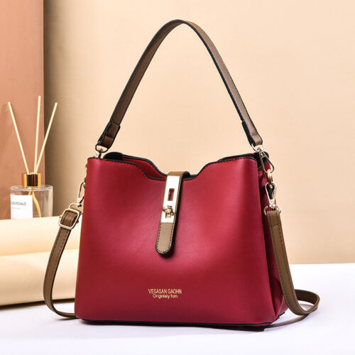 Womens Faux Leather Shoulder Bag Crossbody Handbags Messenger Purse Tote Satchel