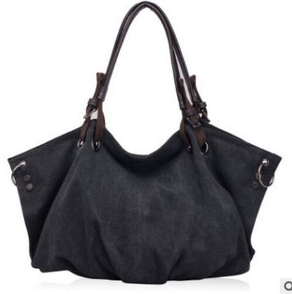 Canvas Bag Large Handbag Shoulder Messenger Bags Versatile Polyester Purse 1 PC
