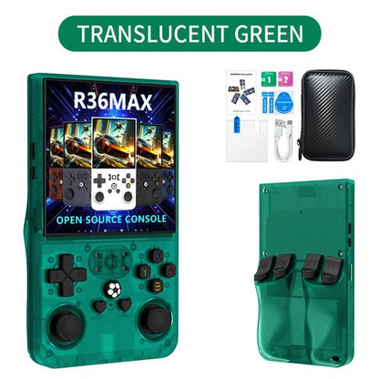 R36MAX Retro Handheld Retro Gaming Console, 4.0 Inch HD IPS Screen, 64GB 128GB