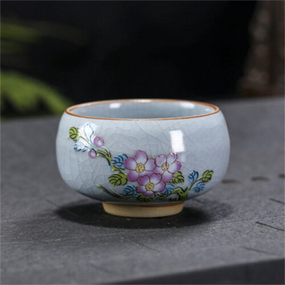 Ruyao Cup Crackle Glaze Porcelain Cup Of Tea Under Glaze Chinese Tea Cup 130ml