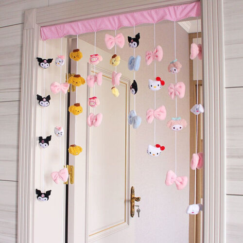 Sanrio Hello Kitty Cute Kawaii Door Curtain Plush Dolls Bedroom wall Decoration