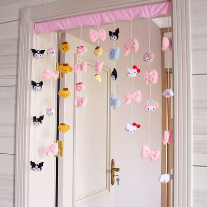 Sanrio Hello Kitty Cute Kawaii Door Curtain Plush Dolls Bedroom wall Decoration