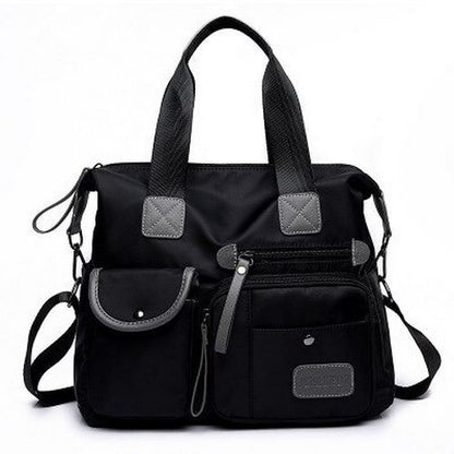 Ladies Bag Waterproof Nylon Bag Large Shoulder Travelling Purse 34*30*13 CM Blue