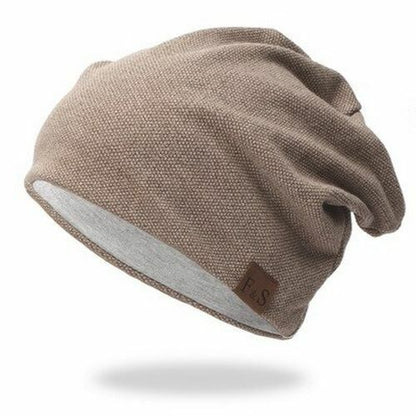 Hat Beanie Cap Outdoor Bonnet Skiing Keep Warm In Winter Solid Color Knitted Cap