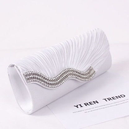 Rhinestone Evening Bag Fashion Purse Envelope Chain Clutch Handbags 27*10*5 CM