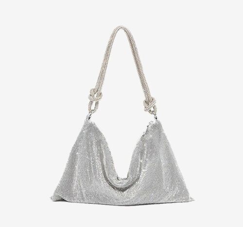 Evening Rhinestone Clutch Bag Wedding Purse Handbag Fashion Shoulder Bag 34*16CM