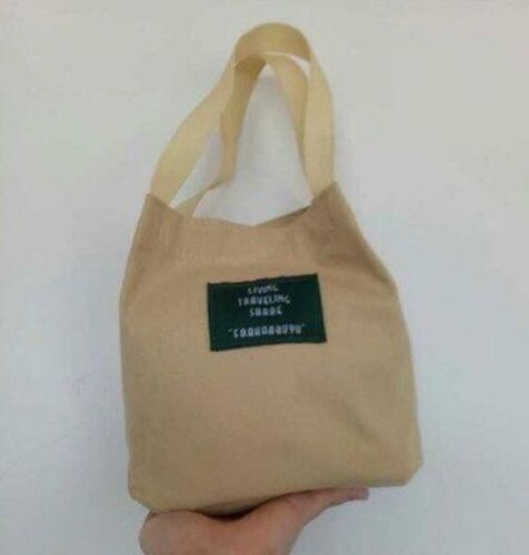 Retro Corduroy Canvas Simple Literary Shoulder Bucket Cloth Bag Purse 19*20*12CM