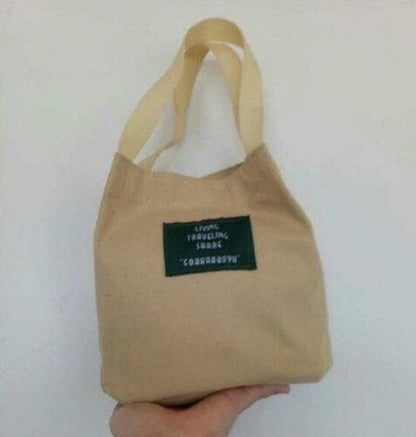 Retro Corduroy Canvas Simple Literary Shoulder Bucket Cloth Bag Purse 19*20*12CM