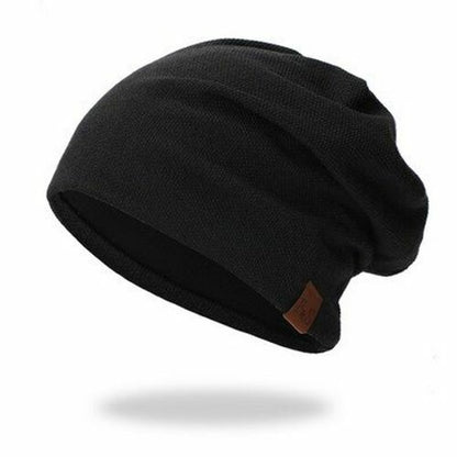 Hat Beanie Cap Outdoor Bonnet Skiing Keep Warm In Winter Solid Color Knitted Cap