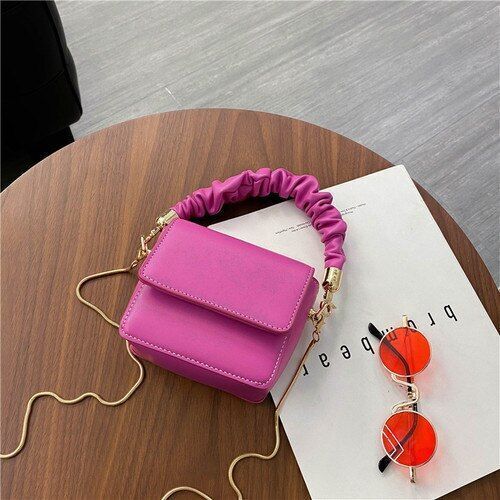 11*12*6 CM Leather Shoulder Bags Chain Luxury Handbag Travel Bags Purses Sac 1PC