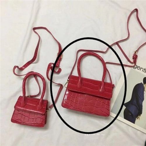 Small Square Bag Leather Handbag Crocodile Pattern Chain Shoulder Messenger Bags