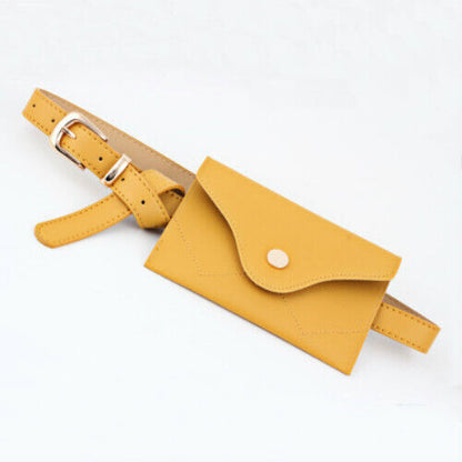 Fanny Pack Women Belt Bag PU Leather Waist Bag Fashion Pure Color Wallet Gifts