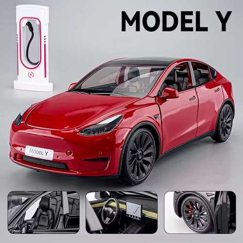 1:24 Model 3 Model Y X Alloy Car Model Diecast Metal Toy Vehicles Car Model Simu