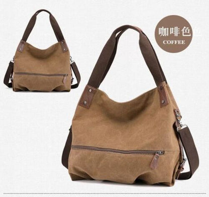 Canvas Bag Fashion Spring Summer Canvas Women's Bag Shoulder Messenger Purse 1PC