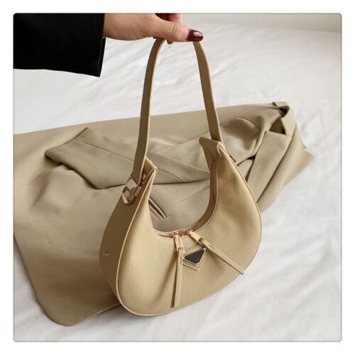 Bag Fashion Vintage Handbag Texture Lychee Crescent Bags Underarm Handbags Purse