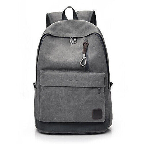 Women Men Canvas Backpacks Large School Bags Boys Girls Travel Laptop Backbag